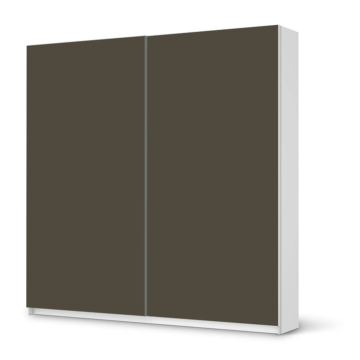 Möbel Klebefolie IKEA Pax Schrank 201cm Höhe - Schiebetür - Braungrau Dark - CR113839