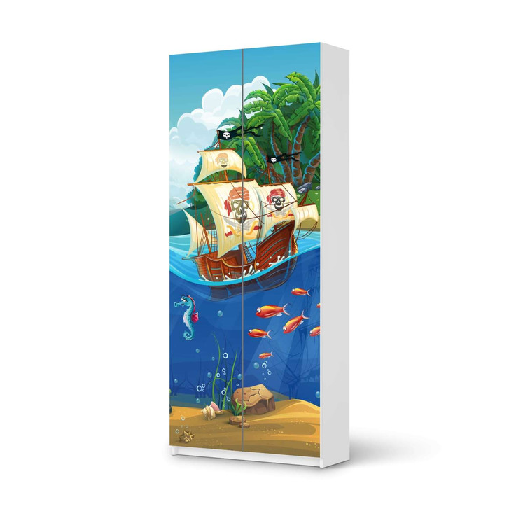 Möbelfolie IKEA Pax Schrank 236cm Höhe - 2 Türen - Pirates - CR116823