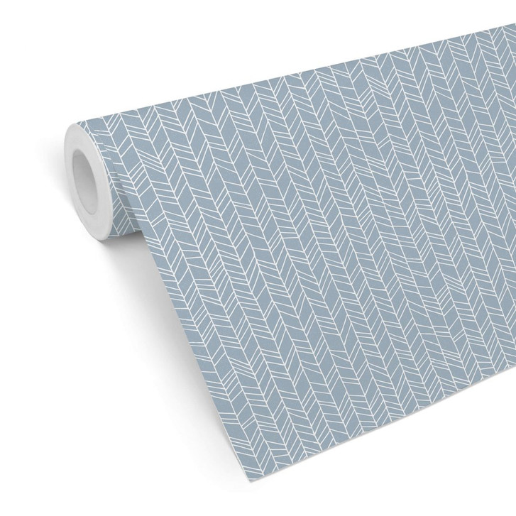 Mustertapete - abstrakte Linien - blau - WA236657