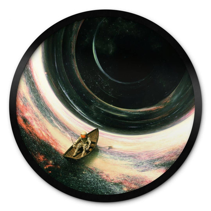 Poster Weltall: Astronaut im Boot - Nicebleed - Rund - WA409524