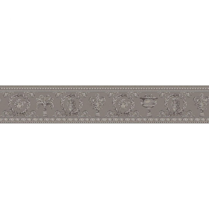 Versace wallpaper Bordüre Vanitas beige, grau, metallic - WA229082
