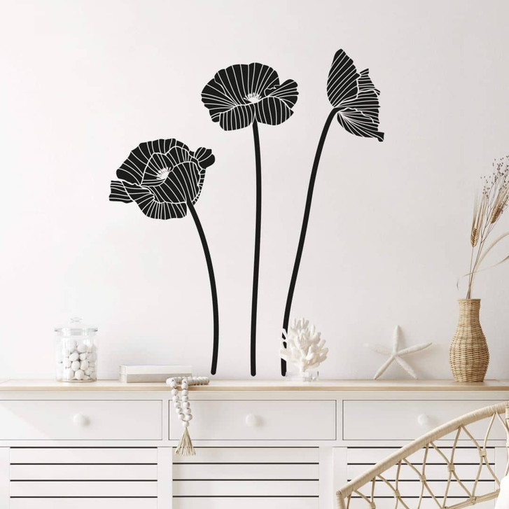 Wandtattoo Mohnblumen-Trio - WA215945