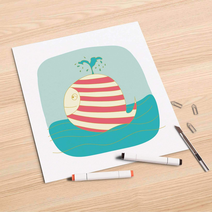 Folienbogen (30x30cm) - Funny Wale - CR106832