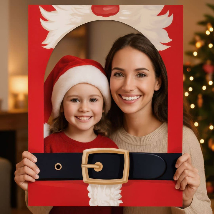 Fotorahmen Weihnachten mit Nikolaus-Kostüm - Partydeko für festliche Fotos - WA480936