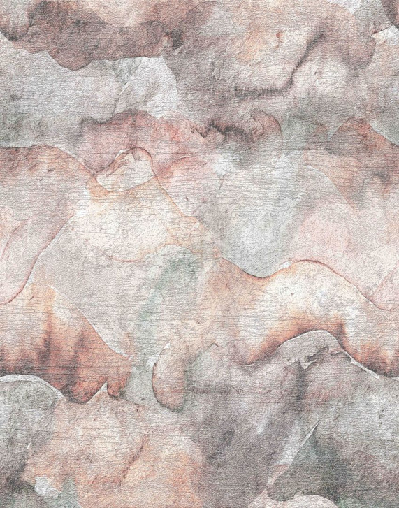 Fototapete Wandtapete mit Motiv Aquarell Berge in Pastell mit Nebel Effekt 2.7 x 2.12 m - WA505220