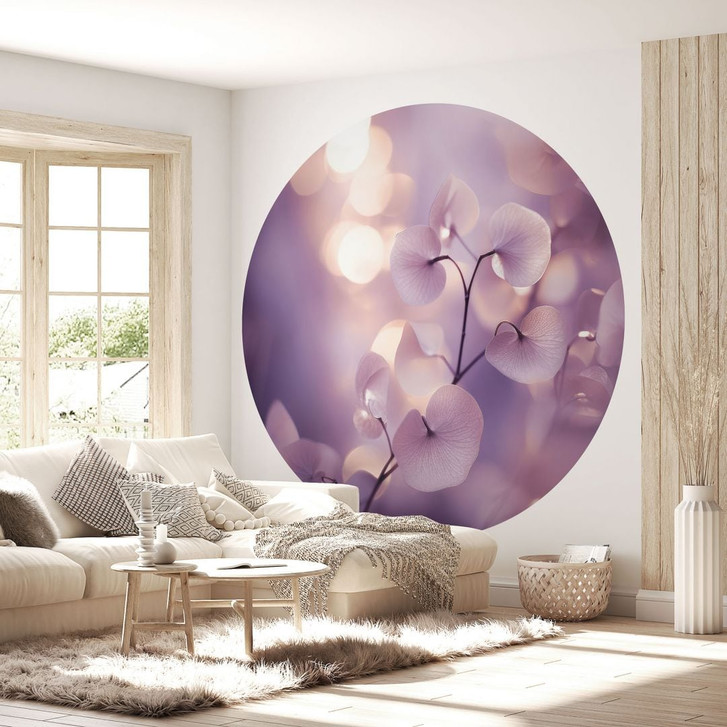 Fototapete Zarte Orchidee in Lila | Romantische Blumentapete - Treechild - Rund - Selbstklebend/Vlies - WA494737