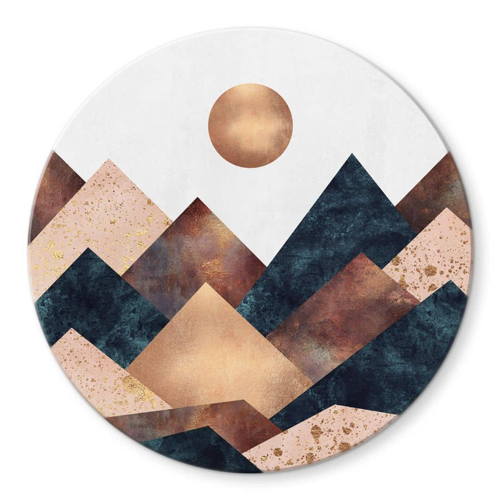 Glasbild Fredriksson - Herbst in den Bergen - Rund - WA326342