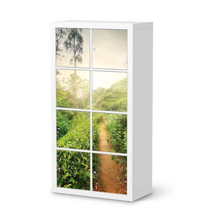 Klebefolie IKEA Expedit Regal 8 Türen - Green Tea Fields - CR111116