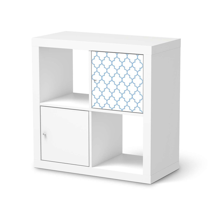 Klebefolie IKEA Expedit Regal Tür einzeln - Retro Pattern - Blau - CR111280