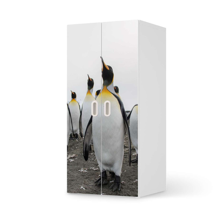Möbelfolie IKEA Stuva / Fritids Schrank - 2 grosse Türen - Penguin Family - CR117863