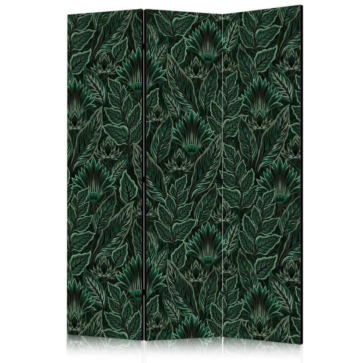 Paravent, Raumteiler freistehend, Trennwand - Dense Vegetation: Botanical Patterns in Green - WA442098