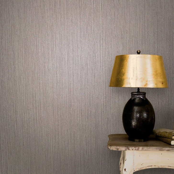 Vliestapete mit leicht linierter Struktur grau beige Uni - WA444263