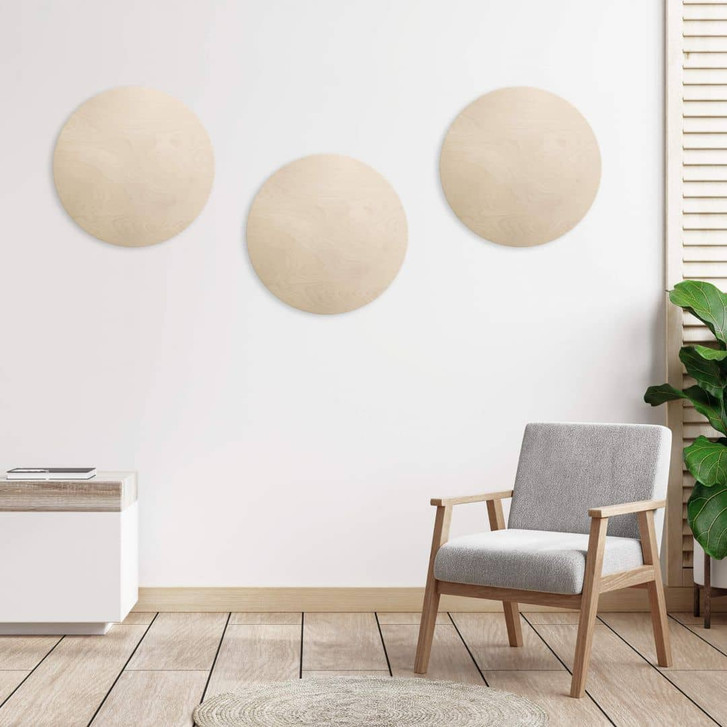 Holzbild Rund - unbedruckt (3er Set) - WA327023