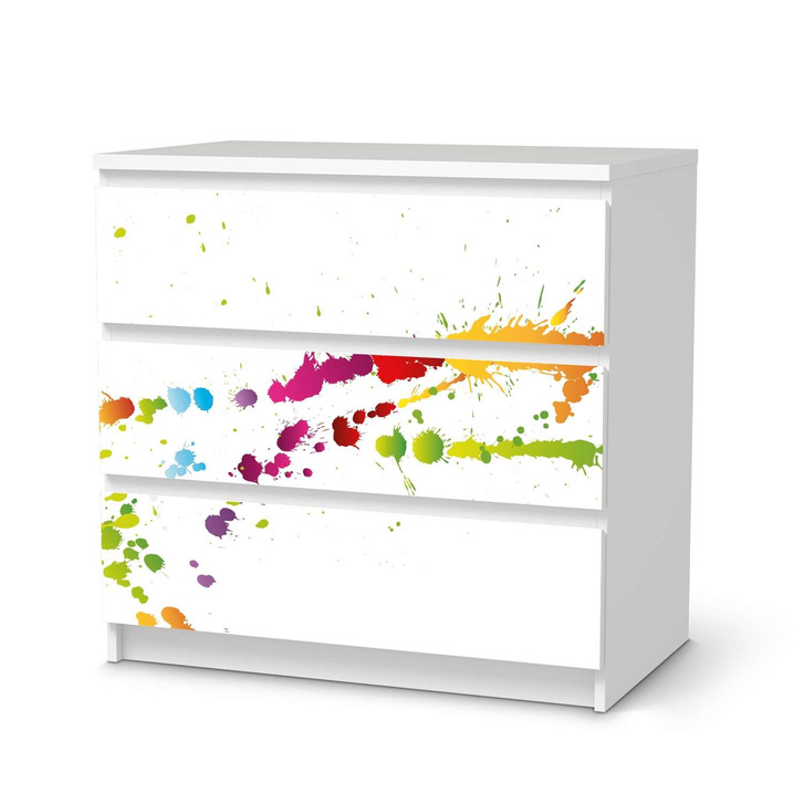 Klebefolie IKEA Malm Kommode 3 Schubladen - Splash 2 - CR109875