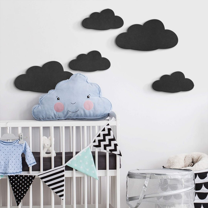 MDF - Holzdeko - Wolken-Set (5-teilig) - WA311407