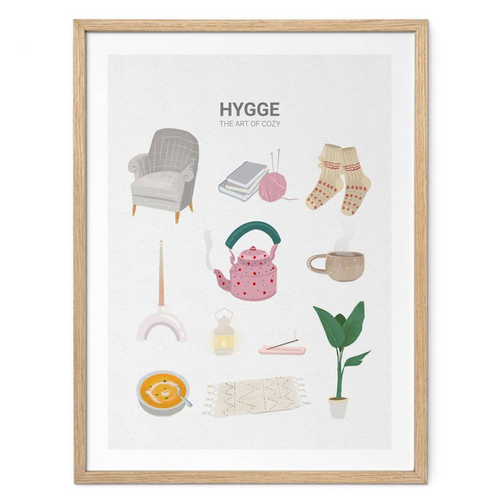 Poster Cozy Vibes mit Hygge-Deko - Lizde - WA483266