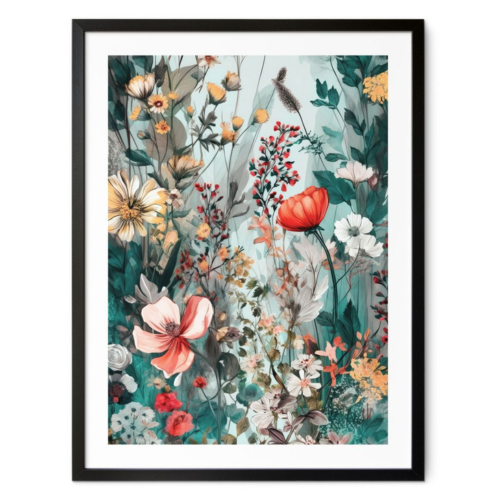 Poster Floral - Frühlingswiese mit Blumen - Jaszke - WA407041