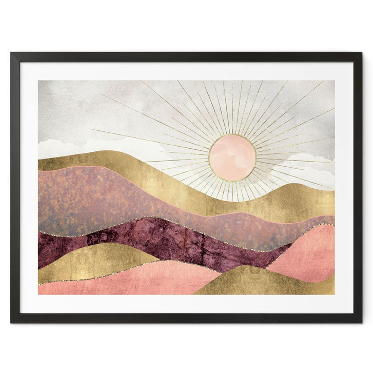 Poster SpaceFrog Designs - Rosa Sonne - WA349974