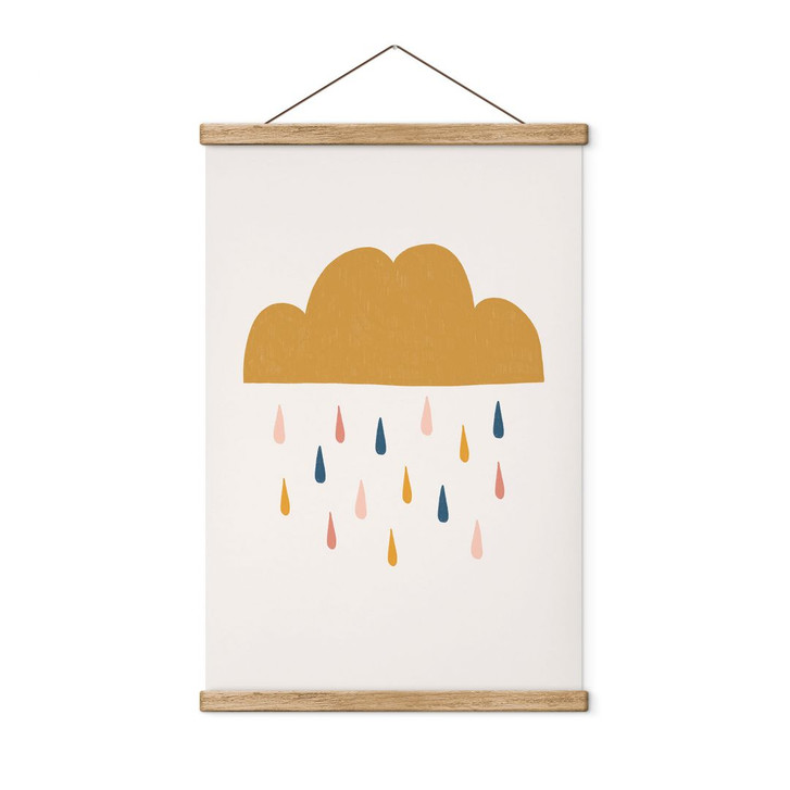 Stoffbild Fröhlicher Regen in Pastelltönen - Lisboa - WA433617