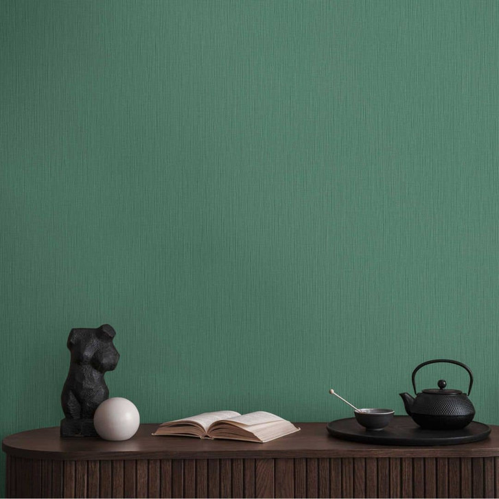 Unitapete Grün - Vliestapete mit feiner Struktur und edler Optik - WA465297