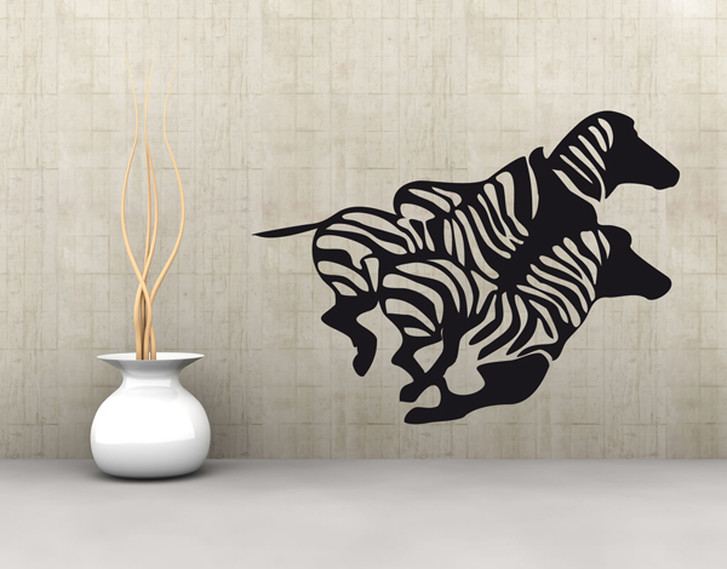 Wandtattoo Rennende Zebras - TD16916