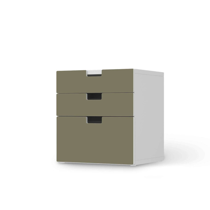 Folie IKEA Stuva / Malad Kommode - 3 Schubladen - Braungrau Light - CR105986