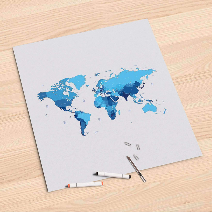 Folienbogen (60x60cm) - Politische Weltkarte - CR107162