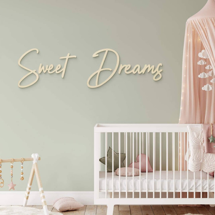 Holz-Deko 3D Schriftzug Sweet Dreams - Pappel - WA402032