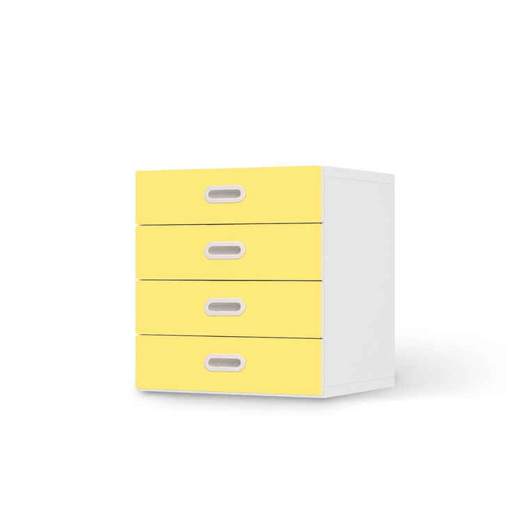 Klebefolie IKEA Stuva / Fritids Kommode - 4 Schubladen - Gelb Light - CR111993