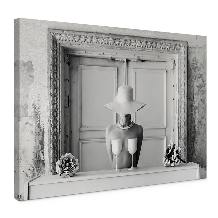 Leinwandbild Frau mit Champagner Gläsern - Bolgov - WA437145