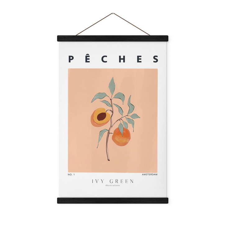 Stoffbild Saftige Pfirsiche - Ivy Green Illustration - WA410935