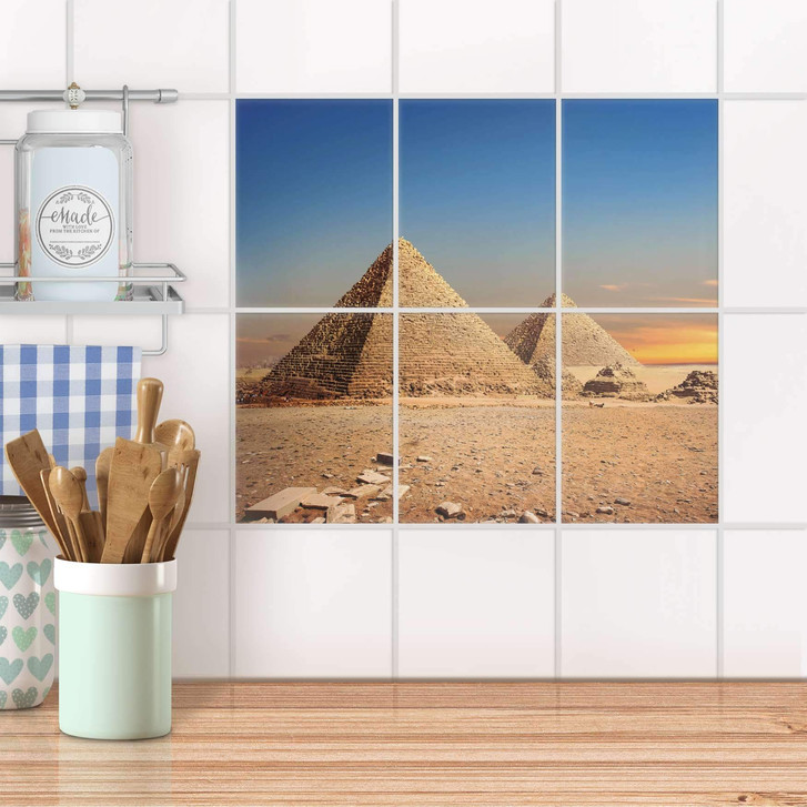 Fliesenaufkleber hoch - Pyramids - 6er Set - CR100655