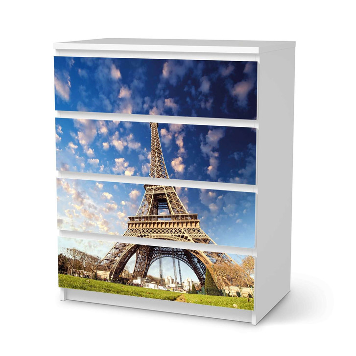 Folie IKEA Malm Kommode 4 Schubladen - La Tour Eiffel - CR105634