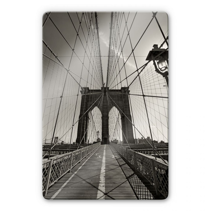 Glasbild Brooklyn Bridge Perspektive - WA121433