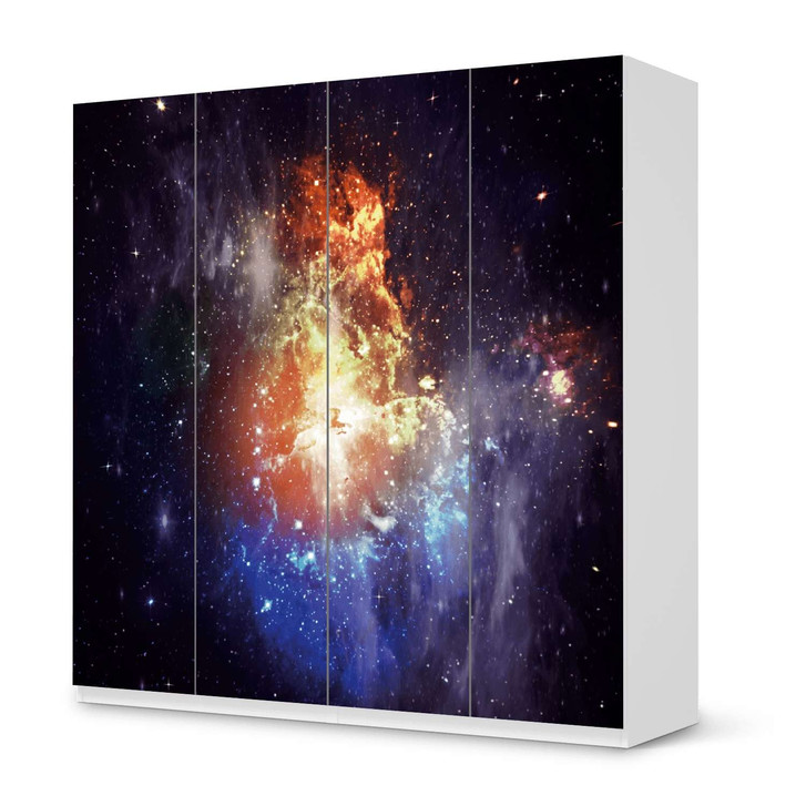 Klebefolie IKEA Pax Schrank 201cm Höhe - 4 Türen - Nebula - CR110958