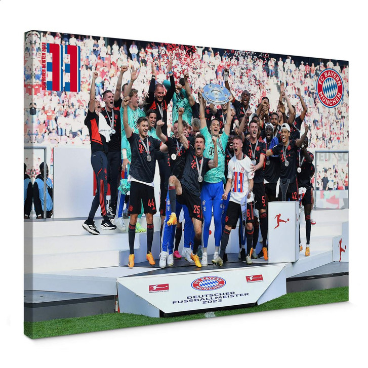 Leinwandbild FC Bayern Deutscher Meister 2023 - 60x40cm - WA362561