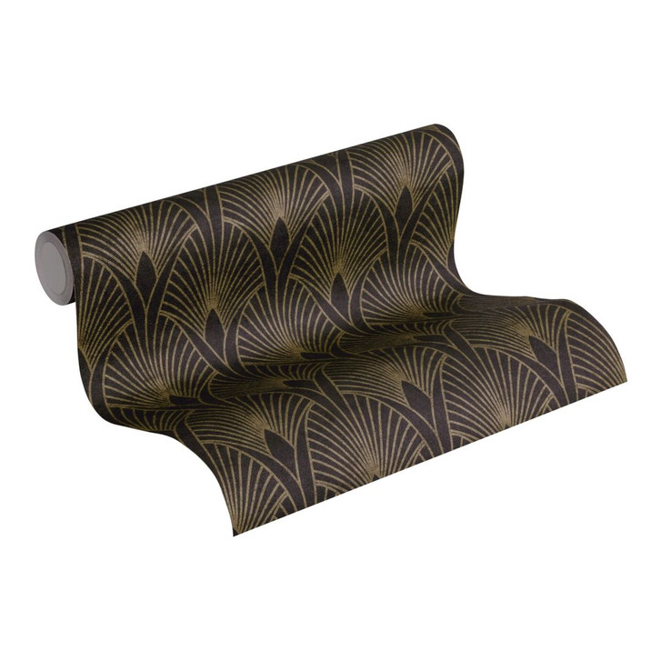 Livingwalls Vliestapete New Walls 50's Glam Art Deco Tapete metallic, schwarz - WA289427