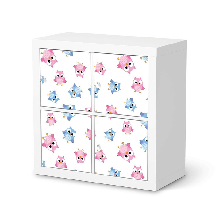 Möbelfolie IKEA Expedit Regal 4 Türen - Eulenparty - CR114515