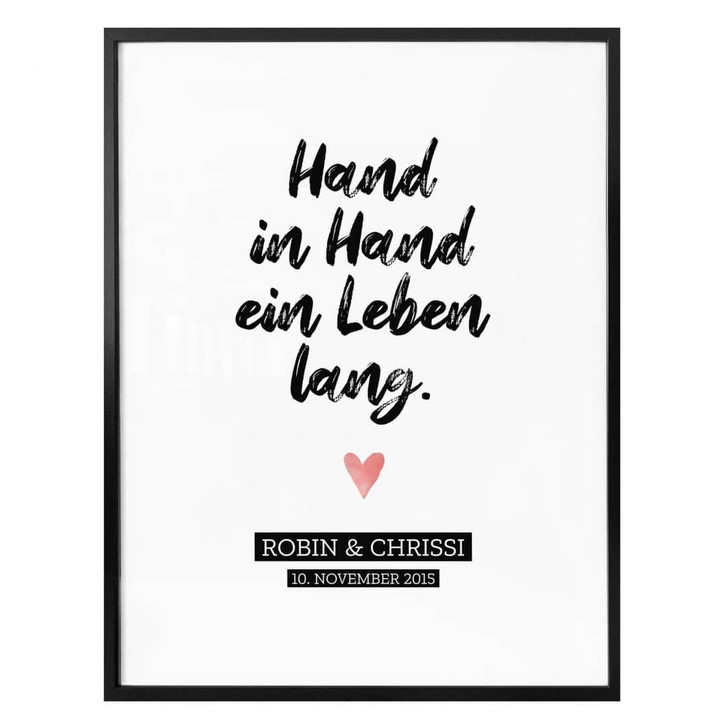 Personalisiertes Poster Hand in Hand - WA336358