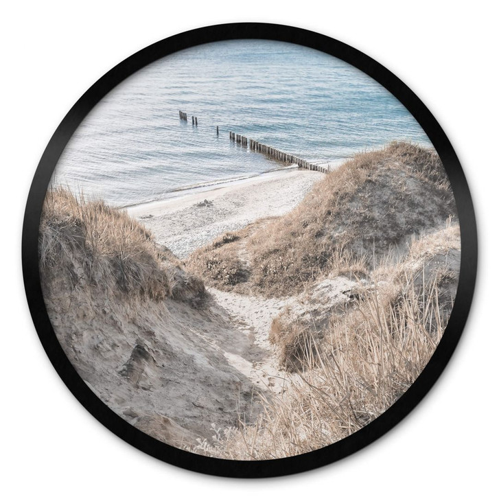 Poster Naturerlebnis in malerischen Ostseedünen - Rund - WA380027