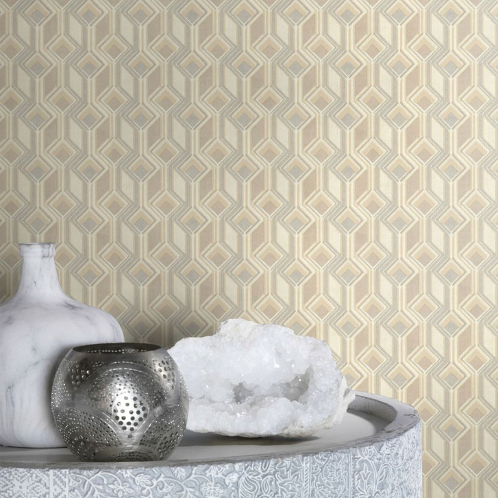 Rasch Vliestapete, Mustertapete Indian Style taupe - WA410137