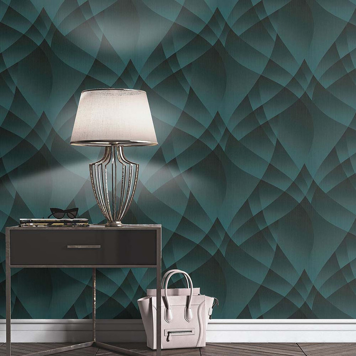 3D Tapete, geometrische Tapete Fashion for Walls 4 von Guido Maria Kretschmer türkis - WA397652