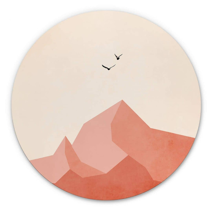 Alu-Dibond Kubistika - Zugspitze - Rund - WA330788