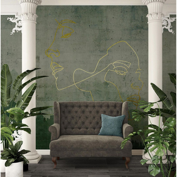 Fototapete Atelier 47 Golden Outline Wald - Architects Paper - WA294774