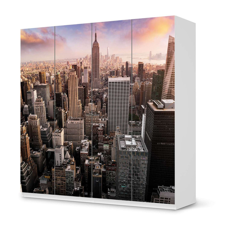 Klebefolie IKEA Pax Schrank 201cm Höhe - 4 Türen - Big Apple - CR110905