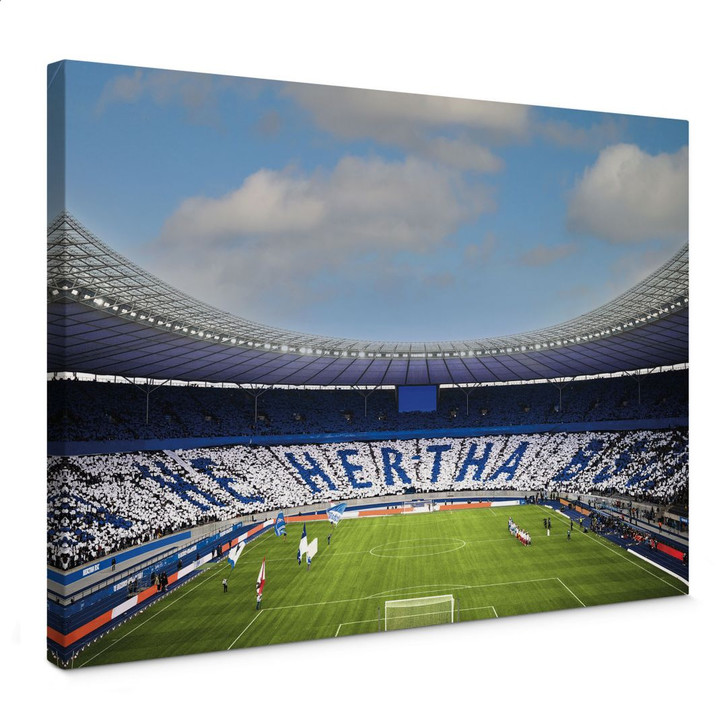 Leinwandbild Hertha BSC - Hertha Choreo in der Ostkurve - WA405133
