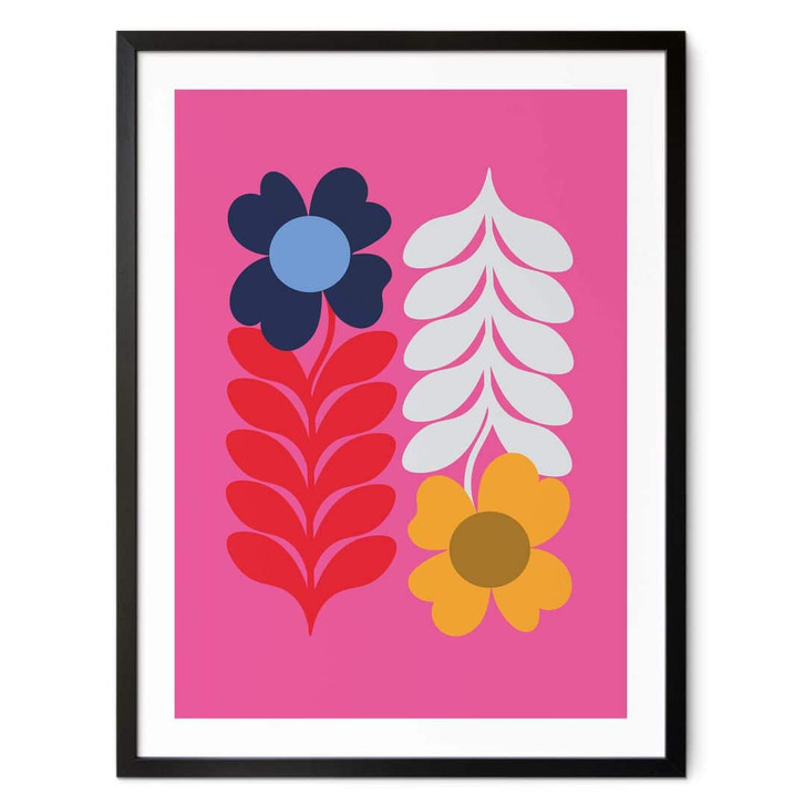 Poster Collett - Bunte Retroblumen - WA406340