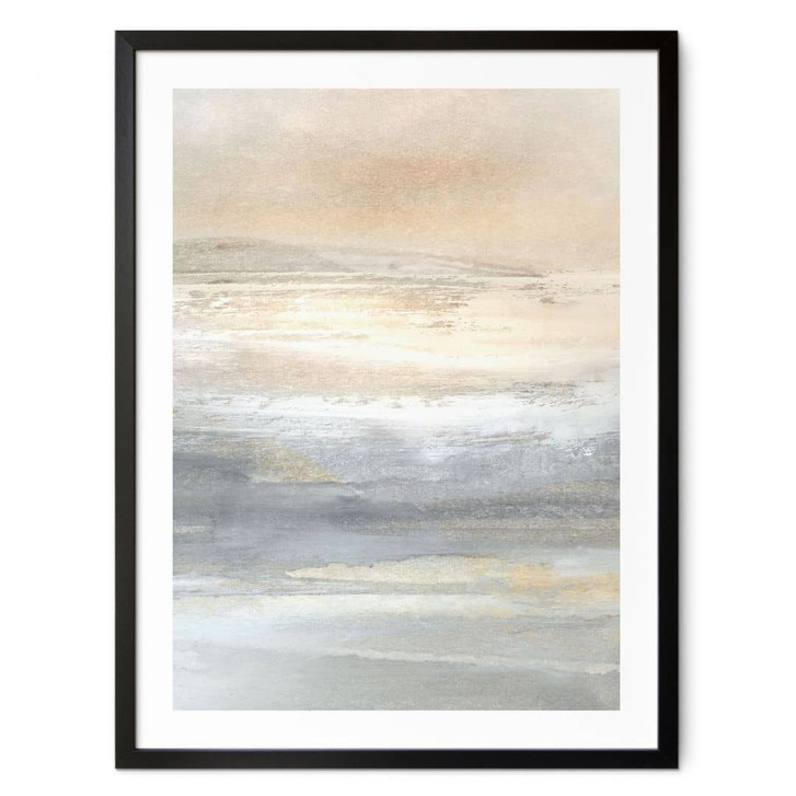 Poster Gold-graue Landschaft aus Pinselstrichen - Hobday - WA407242