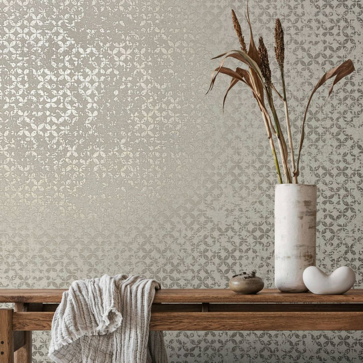 Vliestapete in Sterne ornamentaler Stil grau Grafisch - WA450657