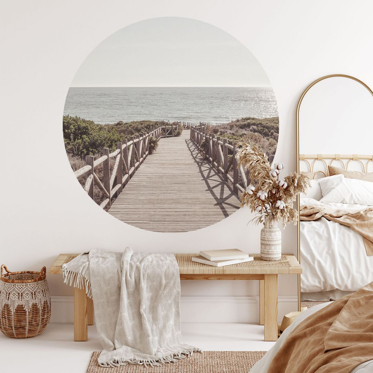 Wandtattoo Steg zum Strand - 1X Studio - Rund - WA412515